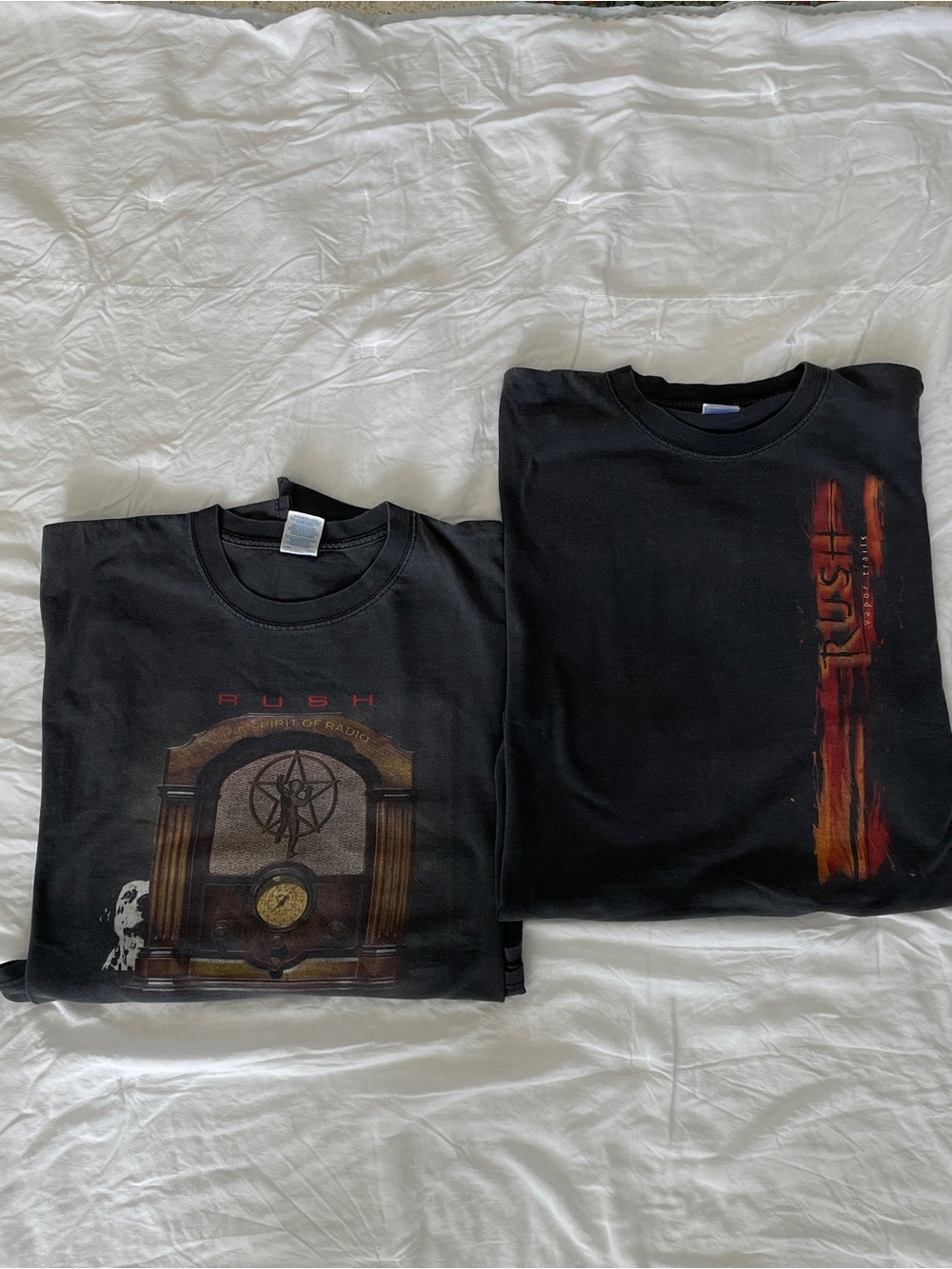 Lot of 2 Rush shirts-Vapor Trails tour shirt and 2003 Spirit of Radio XXL